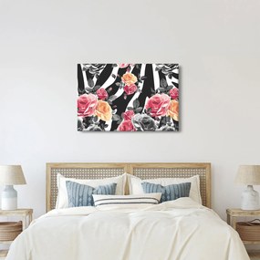 Virágzó rózsák képe (90x60 cm)
