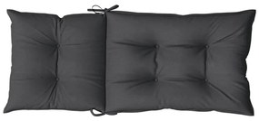 2 db antracit szövet magas háttámlájú székpárna 120x50x7 cm