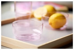 Rózsaszín üveg tálka szett 2 db-os 500 ml Torino – Lyngby Glas