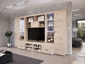 Luxara II. szekrénysor (Fehér Tölgy) modern