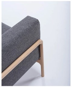 Fawn sötétszürke kanapé tölgyfából, 210 cm - Gazzda