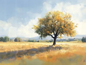 Vászonkép Canvas Tájkép Szabadtéri Fa Rét Tavasz 100x75