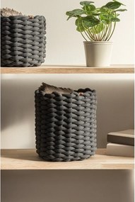 Textil tárolókosár ø 25x25 cm Peach Skin Round M – Bigso