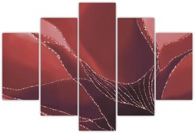 Kép - Piros absztrakt virág N⁰2 (150x105 cm)