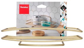 Aranyszínű acél fürdőszobai polc Onda – Metaltex