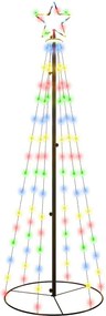 vidaXL kúp alakú karácsonyfa 108 színes LED-del 70 x 180 cm