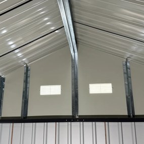 Fém kerti szerszámtároló ház, barna/antracit, 3,6x3,1x2,5 m, GABKO
