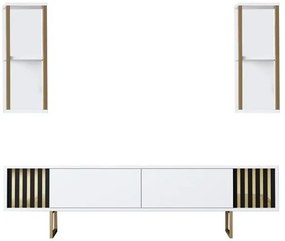 TV szekrény Gold Line - White, Black