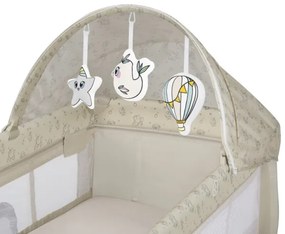 Lionelo - SVEN PLUS utazóágy, bézs színű