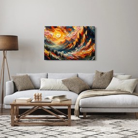 Kép - Hegyek, melyeket napfény ölel (90x60 cm)
