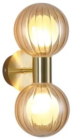 Searchlight 30507GO - Fali lámpatest LUMINSPHERE 2xG9/7W/230V sárgaréz