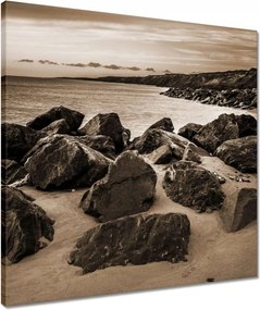Vászonkép 50x50 Tengerpart szépia