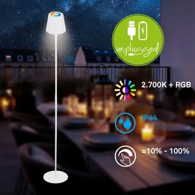 Briloner 1507016 - KIKI dimmelhető LED állólámpa 4,3W/5V IP44 2600 mAh fehér
