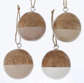 Boltze 4 db-os Nurto fa karácsonyfadísz szett 5 cm