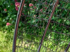 Fekete függőszék KOKON állvány nélkül, világos párna