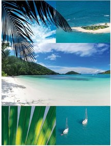 Flizelin fotótapéta Trópusi pálma sziget fehér homok 184x254 +ragasztó