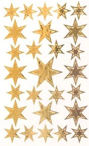 Matrica, 1 ív, 76x120 mm, AVERY ZWECKFORM, Z-Design No.52252, arany csillagok (AY52252)