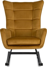 Hintafotel mustársárga bársony kárpittal – JACKSON