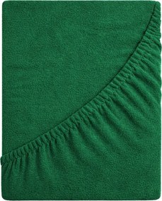 Frottír Lepedő Gumis 90x200 Vastag DeLux 190g Palackzöld