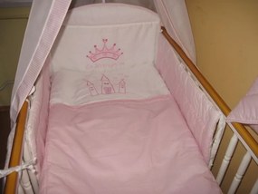 3 részes babaágynemű szett - Én Hercegnőm - bébi méret, 200 cm-es rácsvédővel - AZONNAL VIHETŐ!