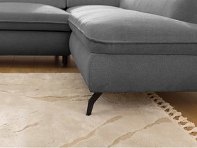 Szürke zsenília sarokkanapé (jobb oldali-L alakú) Marbeya – Ropez