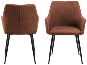 MAZZONI EXPORT VERA Terrakotta (Basel 44 szövet) - MODERN KÁRPITOZOTT KAGYLÓSZÉK LOFT STÍLUSÚ NAPPALIBA/ÉTKEZŐBE