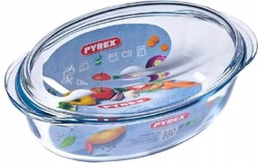 Pyrex ovális edény sütőfedéllel 4l