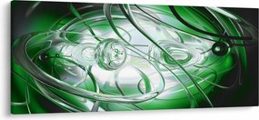 Zöld absztrakt kép (120x50 cm)