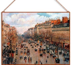 Pissarro - Paris üvegkép, falikép