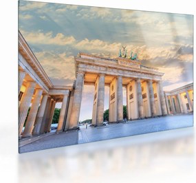 Kép - Brandenburgi kapu, Berlin, Németország (üvegen) (70x50 cm)