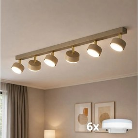 BRILAGI - LED spotlámpa MONO 6xGX53/30W/230V bézs/arany