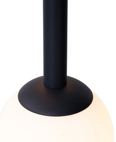 Design Függőlámpa Fekete, 5 Fényforrással, Matt Üveggel - Vertical