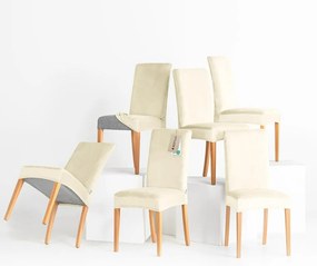 Restilo Feszítő huzat székhez Sento krém, 48 x 48x 58 + 10 cm, 6 db-os szett