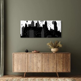 Kép - Város feliratokkal és mintákkal (120x50 cm)