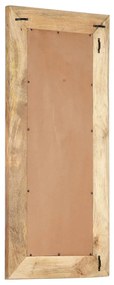 kézzel faragott tömör mangófa tükör 110 x 50 x 2,5 cm