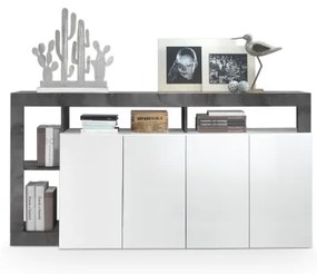 Komód LENOR fehér/antracit