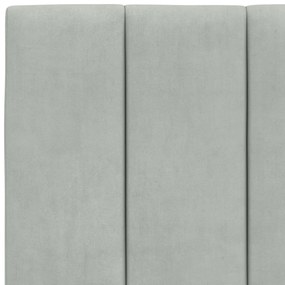 világosszürke bársony ágykeret matrac nélkül Hanko 180 x 200 cm