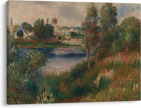 Kép - Auguste Renoir, Landscape at Vetheuil, reprodukciók (70x50 cm)
