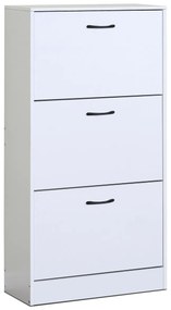 Cipősszekrény rekeszekkel G1016 WT, fehér, 3 emelet