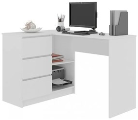 KORDA B16 íróasztal, 124,5x77x50, fehér, balos