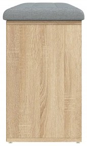 sonoma tölgy színű szerelt fa cipőtároló pad 102 x 32 x 50 cm