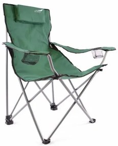 DIVERO Kempingszék párnával zöld