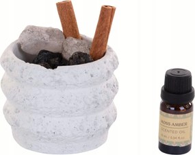 Cement Illatosító Szett Kövekkel Ø 9 X 7 CM 10 ML Űrtartalom