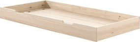 Natúr színű borovi fenyő gyerekágy kihúzható pótággyal ágyráccsal 90x200 cm Margrit – Vipack