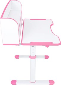 Növekvő íróasztal és szék, rózsaszín/fehér, set ZION