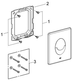 GROHE 389642430 - Öblítő nyomólap START 156 × 197 mm fekete