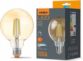 Led izzó E27 G95 7W 2200K Filament Tompítható