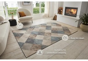 Kék-bézs szőnyeg 200x280 cm Terrain – Hanse Home
