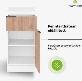 Blumfeldt WoodVista Fiókos szekrény, Robusztus MDF munkalap, Soft-Close zsanérok, Alumínium fogantyúk