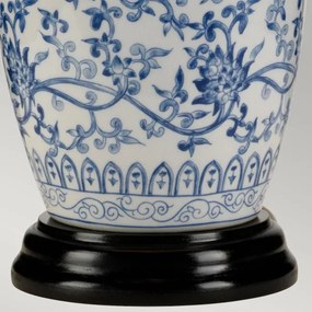 Elstead BLUE-G-JAR-TL - Asztali lámpa BLUE GINGER JAR 1xE27/60W/230V